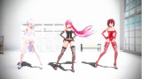 【MMD】蕾丝三人组 巡音 弱音 meiko 虎视眈眈